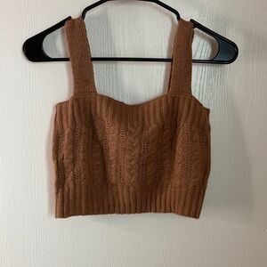 My Michelle Brown Knit Tank Top
